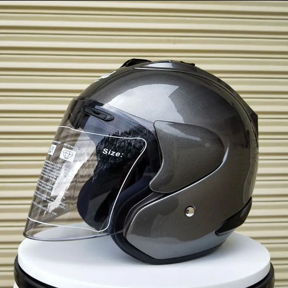 Шлем arai мотоциклетный шлем полушлем открытый шлем-каска мотокросса Размер: M L XL XXL, Capacete - Цвет: Серый