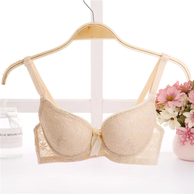 

Women Padded Lingerie Push Up Bras Soft Underwire Lace Girls Lingerie Sexy Removable Comfortable BH Top Adjusted Straps Bralette