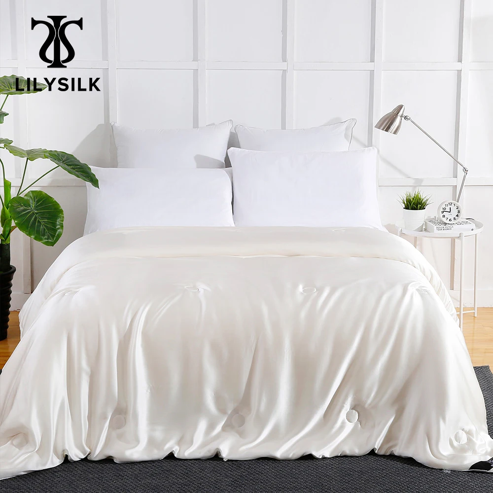 

LILYSILK Comforter Duvet Silk 100 Pure Natural long strand silk floss Summer Luxury bed King Queen Home Textile