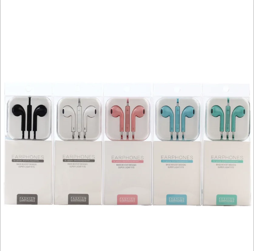 Crystal Box Hot Flat Cable Mobile Earphone For S6 Earphones in ear headset