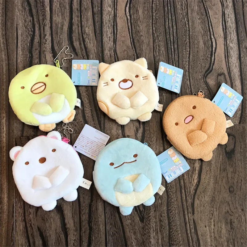 Sumikko Gurashi милый плюшевый Кошелек Мультяшные набивные куклы, игрушки для детей Детский подарок Хранение Кошелек для монет плюшевый Кошелек подвеска
