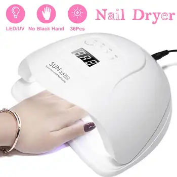 

50W 36 LEDs 4 Modes UV Lights Nail Dryer Lamp Gel Polish Manicure Machine Infrared Sensing 10s/30s/60s/99s Timer Nail Dryer