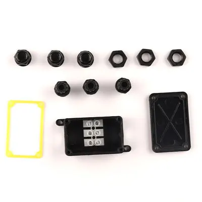 Power junction box IP66 Outdoor Mini Waterproof Junction Box Black UV Junction Box Fsh100-2P/3P Outdoor Lighting Cable Waterproof 450V