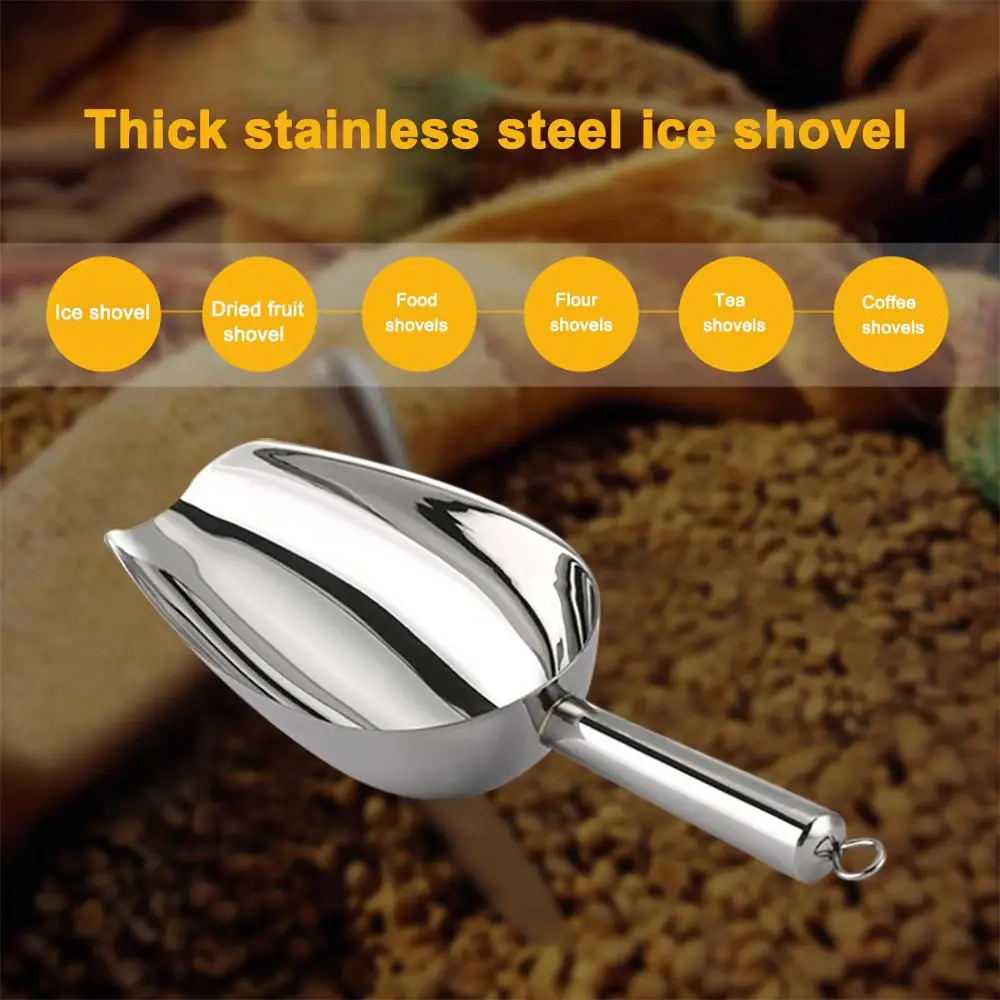 

4 Packs Stainless Steel Coffee Scoop Mini Ice Shovel Cream Flour Candy Tea Scoop for Kitchen/Bar/Party