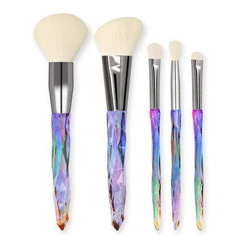 

5Pcs Fashion Crystal Style Makeup Brushes Set Powder Foundation Eye Blush Brush Cosmetic Professional Makeup Brush Kit Tools