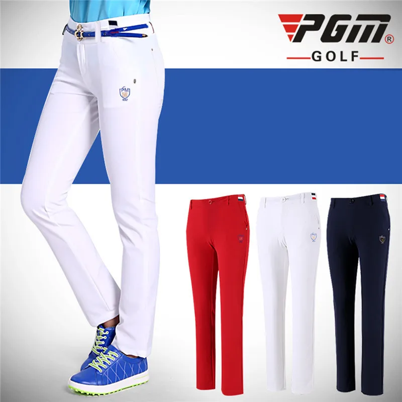 PGM, женские штаны для гольфа, хлопок, штаны для гольфа, полиэстер, для спорта и отдыха, primera capa mujer, темно-синий, белый, для улицы, женские, на молнии, fly