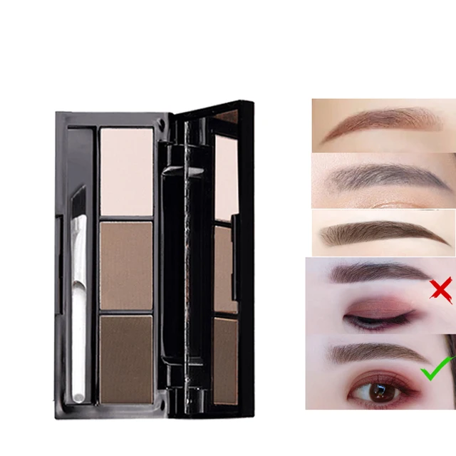 R;B Three-color Matte Eyebrow Powder Palette: Create Stunning Eyebrows with Ease