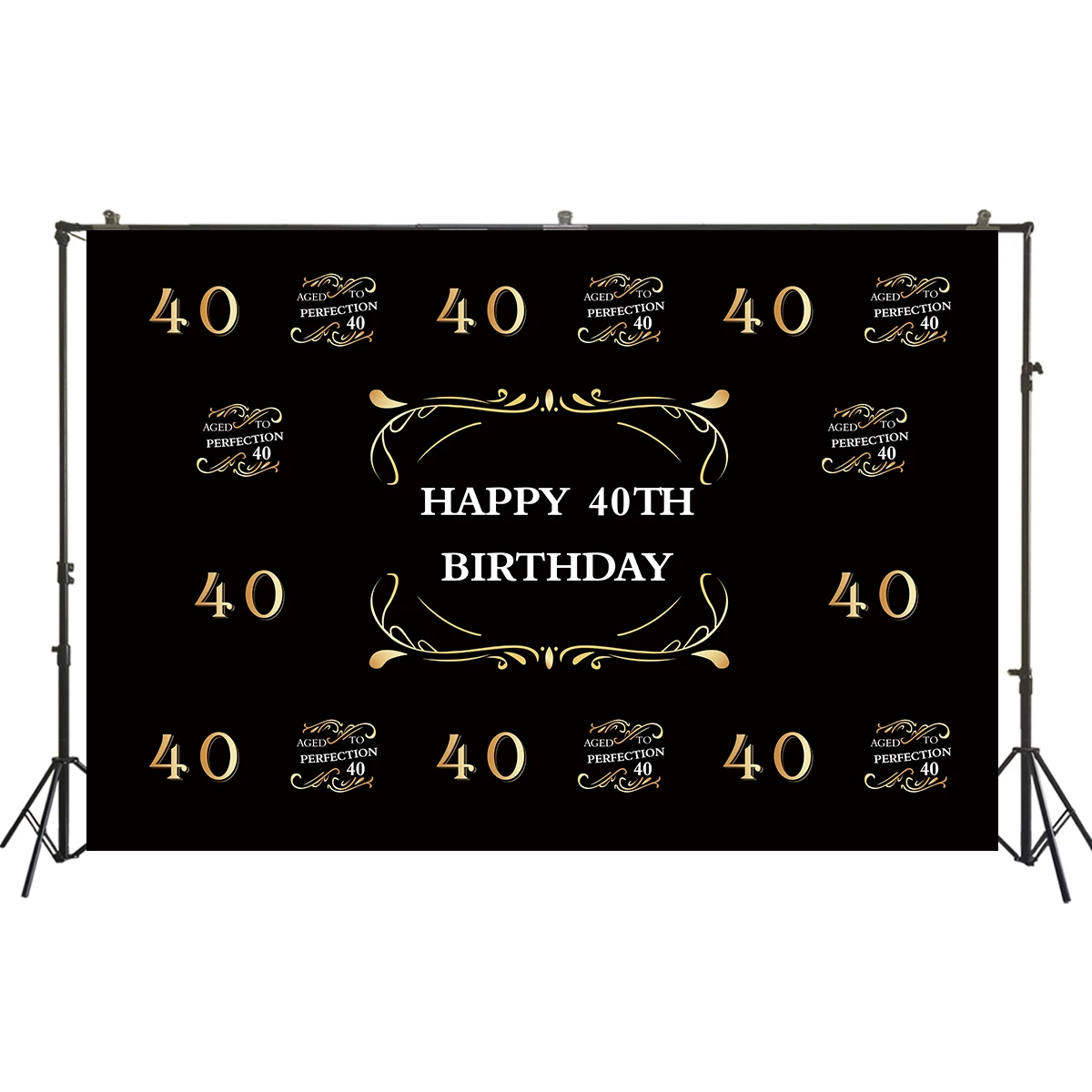 Вечерние фоны для взрослых на день рождения в возрасте до совершенства 40 черный золотой 40 вечерние баннеры Декорации для настенного стола