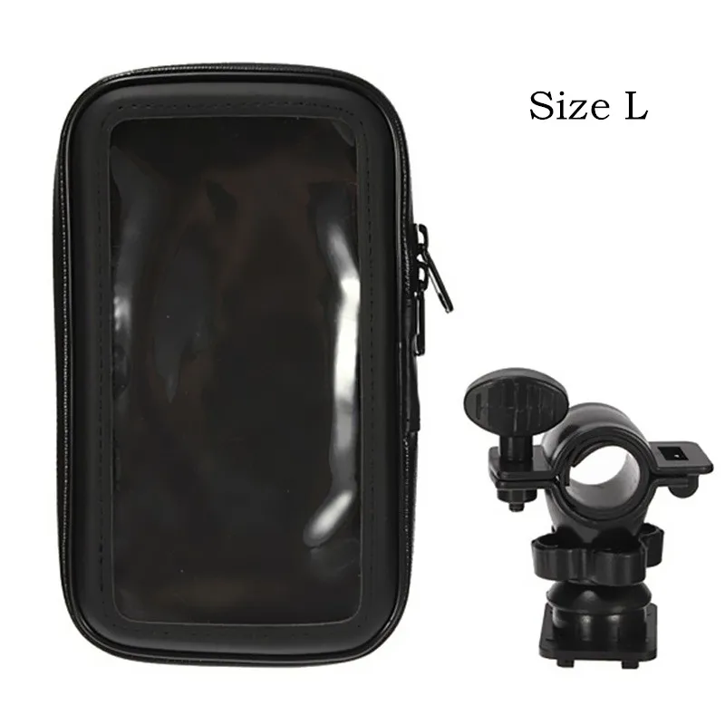 Универсальный велосипедный держатель для телефона мотоцикла, подставка для мобильного телефона samsung iPhone GPS для велосипеда, мото держатель, водонепроницаемая сумка Soporte Movil Moto - Цвет: Size L