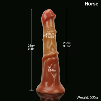 Realistic Multi-style New Animal Dildo Soft Silicone Horse Dragon Big Penis Sex Toys For Couples Female Masturbation Adult Games 6