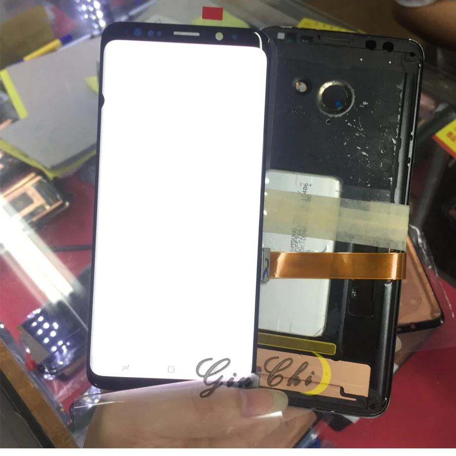 Дисплей для S8 ЖК+ рамка Замена для SAMSUNG Galaxy S8 G950 G950F дисплей S8 Plus G955 G955F сенсорный экран с черными пятнами