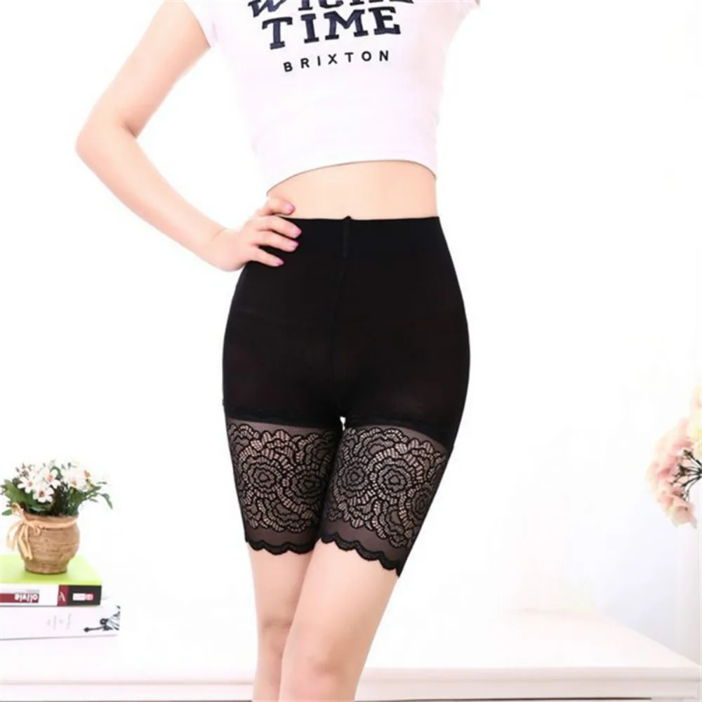 

New Women's Safety Pants High Waist Black Lace Female Shorts Pants Soft Comfortable Safety Girls Underwear Boxer