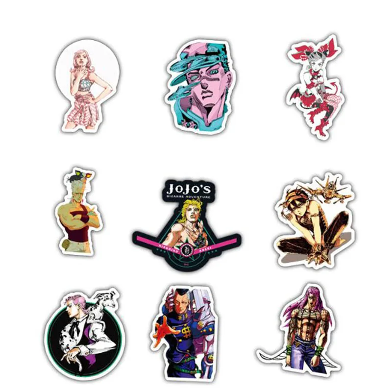 50 шт. JOJOS невероятное приключение стикер мультяшка Водонепроницаемый Стикеры s для детей DIY Чемодан Тетрадь шлем гитары наклейки на холодильник