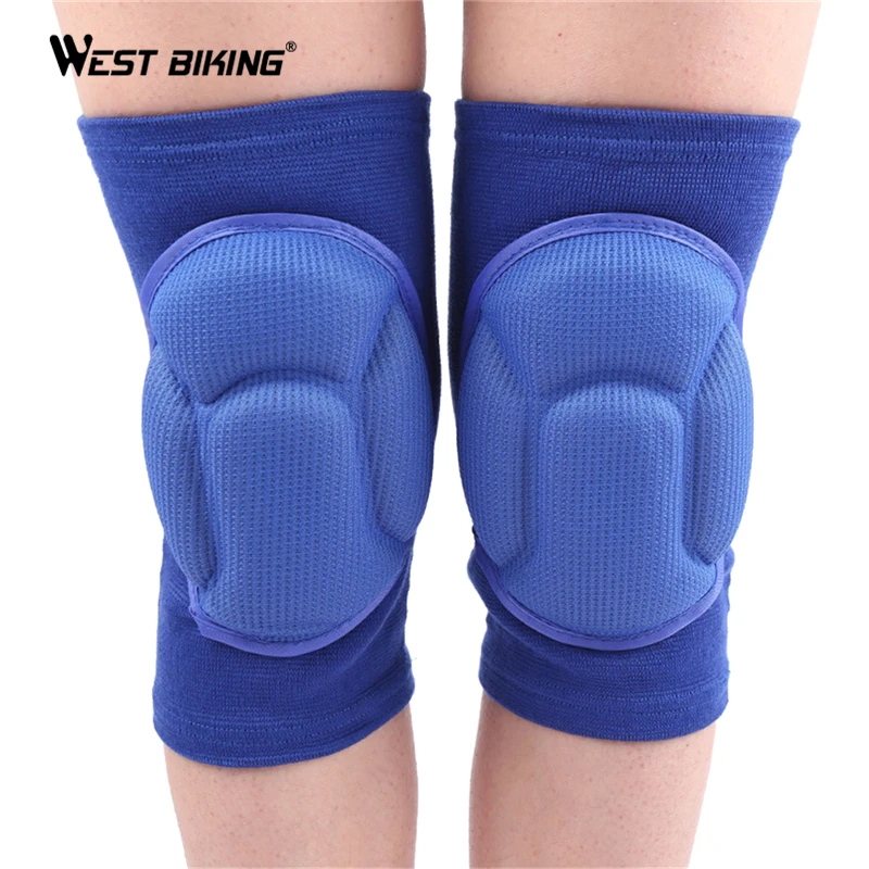 WEST BIKING, 1 пара, спортивные губки, наколенники для фитнеса, бега, велоспорта, наколенники, подтяжки для баскетбола, тренировок, защитные наколенники