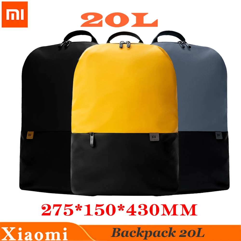 Оригинальный рюкзак Xiaomi Mi 20 л вместительная Водонепроницаемая легкая сумка для