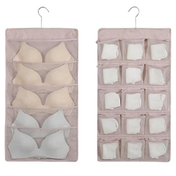

Home Storage bag Double-sided Bag 20 Pockets Organizer Sock Wardrobe Cation