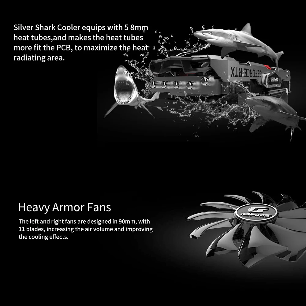 Красочные iGame GeForce RTX 2080 Advanced OC Настольный игровой компьютер Видеокарта PUBG выделенная графика RGB три вентилятора кулер