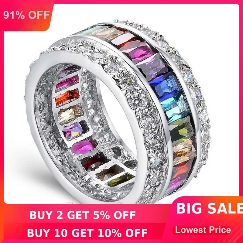 Кольцо женское из серебра 925 пробы с фианитом класса АААА|wedding band ring|band ringrings for women |