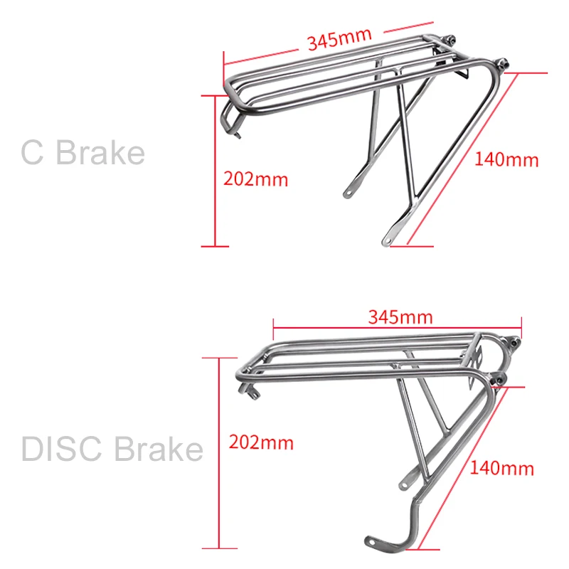 TWTOPSE 275g Titanium Bike Standard Racks For Brompton Folding Bicycle