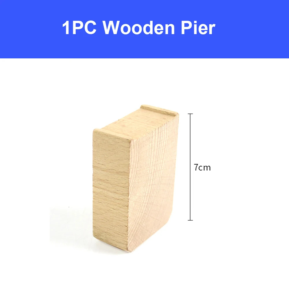 1pc wooden pier DIY деревянное гоночное направляющее устройство аксессуары из Бука Деревянный Железнодорожный Набор треков мост Piers части совместимы с Томом всех брендов - Цвет: 1pc wooden pier
