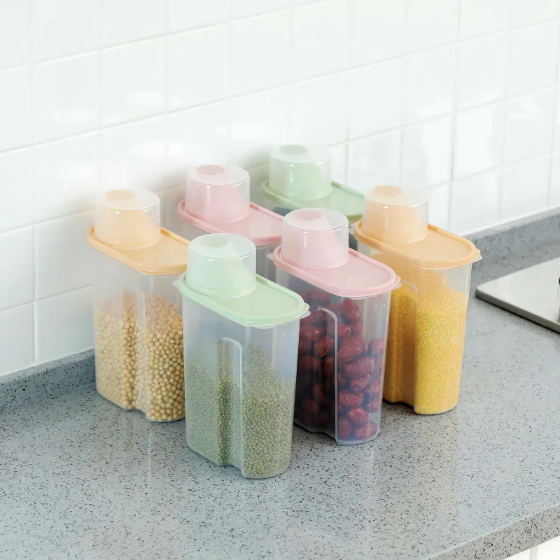 

Manufacturers Direct Selling Kitchen Supplies Large Size Grains Transparent PP Plastic Moisture-Proof Sealed Storage Jar Storage