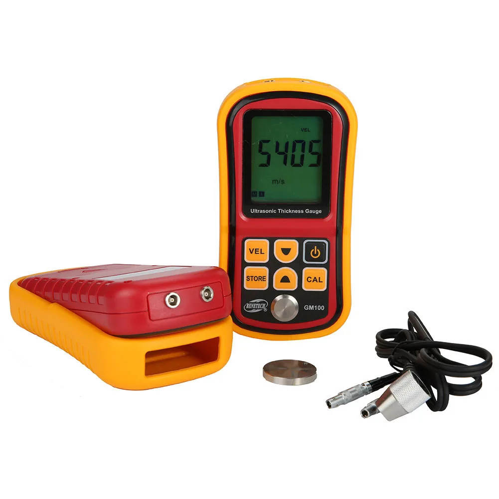 

GM100 Digital Sound Speed Ultrasonic Tester LCD Display Thickness Gauge Metal Intelligent Measuring Tool Backlight Handhold