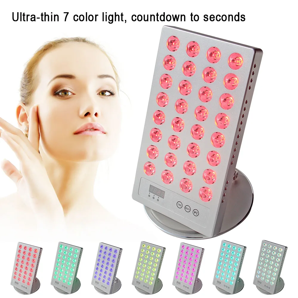  TL mini office LED physiotherapy lamp 7 colors wavlength desktop LED red light treatment with timer - 4000464587690