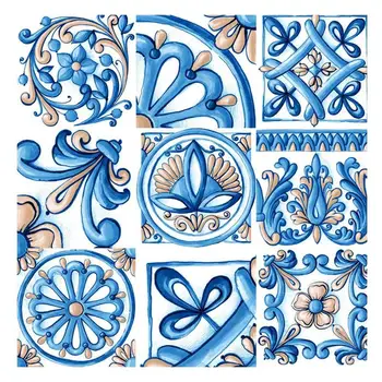 

Waterproof Bathroom Printing Tile Floor Stickers Stick Self Adhesive Floor Tiles Kitchen Living Room Decor Non Slip Floor Decal