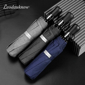 

New Large Full Automatic Umbrella Rain Women Sunshade Men Business Windproof Folding Umbrellas Clear Umbrella Mens Gifts Parasol