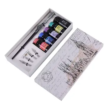 

Carving English Calligraphy Dip Pen Fountain Writing Ink Nibs School Stationery