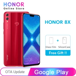 Перейти на Алиэкспресс и купить honor 8x smartphone mobile phone 6.5'' full screen ota update smartphone mobile phone android 8.1 octa core fingerprint id red