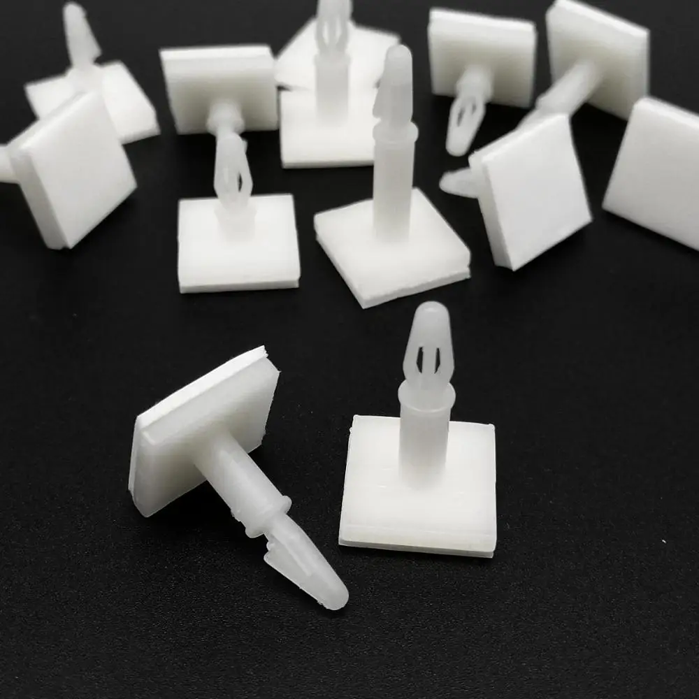 Rivets and Fasteners 50pc Nylon Plastic Standoff Spacer Bolt Stick Adhesive Glue Insert Lock Clip Fixed Support PCB Circuit Board 3mm Hole