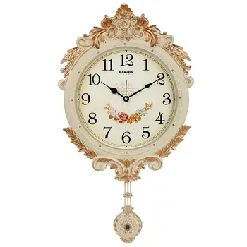 

European Style Retro Swing Wall Clock Living Room Fashion Wall Watch Bedroom Silent Quartz Clock Creative Clock Watch Clocks