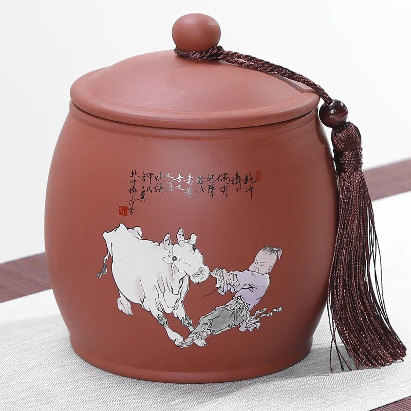 B shepherd boy 950ML Керамическая банка для хранения чая, контейнер для чая, кофе, сахара, 3 вида стилей Фарфоровая коробка для хранения, кухонные банки для специй, контейнер для еды - Цвет: B shepherd boy 950ML