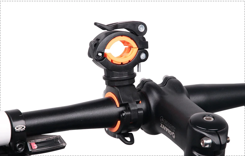 Deemount Bicycle Light Bracket Bike Lamp Holder LED Torch Headlight Pump Stand Quick Release Mount 360 Degree Rotatable HLD-211