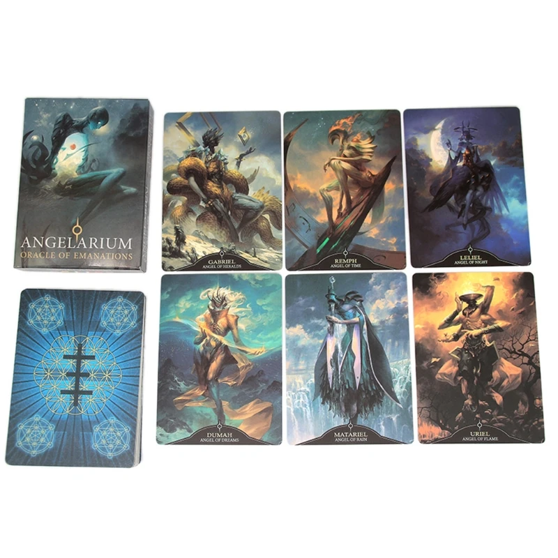 

Angelarium Oracle Of Emanations Full English 33 Cards Deck Tarot Family Party Board Game Divination Card