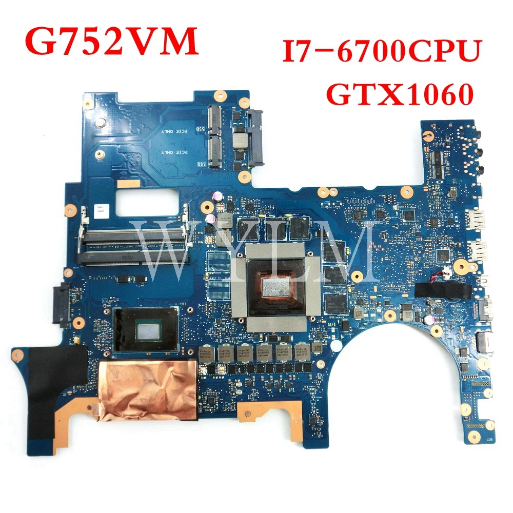 Материнская плата ROG G752VM с подсветкой GTX1060 I7-6700CPU G752V G752VS материнская ноутбука
