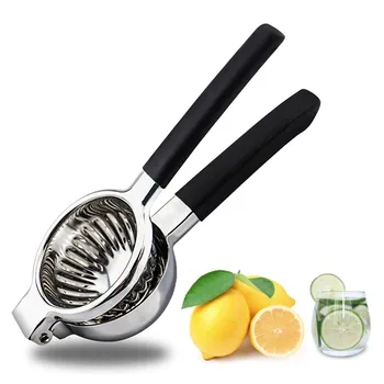 

Lemon Squeezer 304 Stainless Steel Maunal Juicer Citrus Press Large Bowl with Silicone Handle Potable Juicer Blender for Kitchen