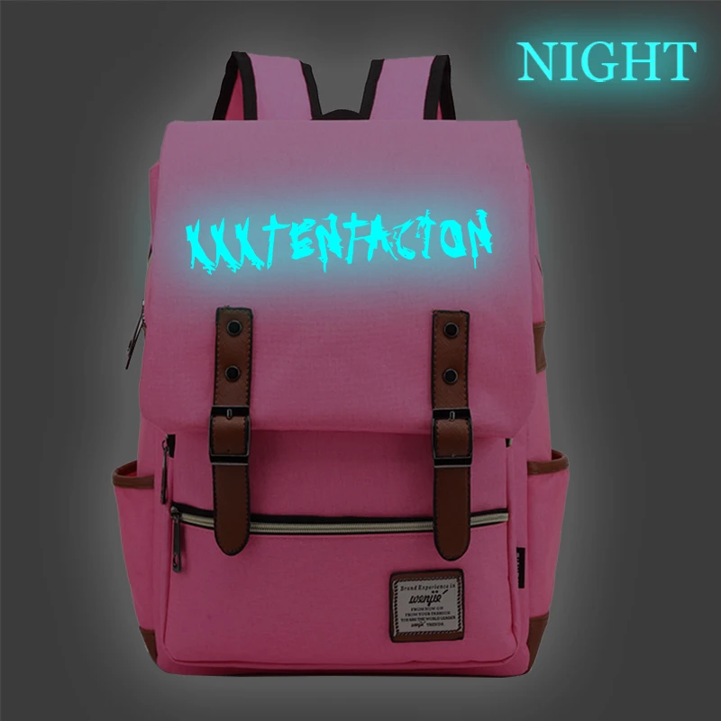 Светящийся Mochila женский холщовый рюкзак для сумки для подростков XXXTentacion Bookbag мужские рюкзаки женский/Мужской Рюкзак Школьная Сумка - Цвет: Schoolbag 9