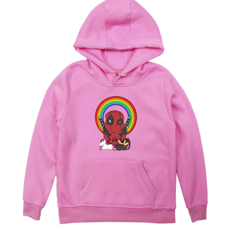 Hoodies 7 Толстовка с принтом единорога для девочек, пуловер для маленьких девочек, осенняя одежда года для мальчиков милые толстовки хлопковые топы для детей от 2 до 14 лет - Цвет: Hoodies 7