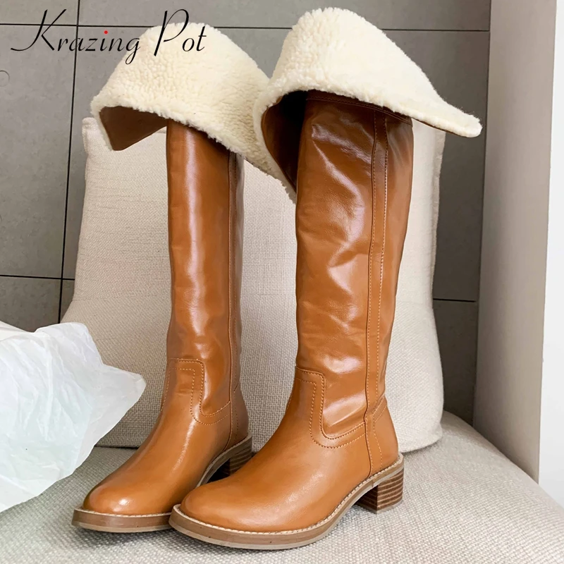 Krazing Pot riding snow boots cow 