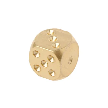 

Portable Classic Brass Dices Solid Polished D6 Cube Nice Heft Anti-rust