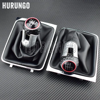 

5/6 Speed M Gear Shift Knob Lever Stick Gaiter Boot Cover Collar For Volkswagen VW Passat B6 2005-2011 Car Styling Accessories
