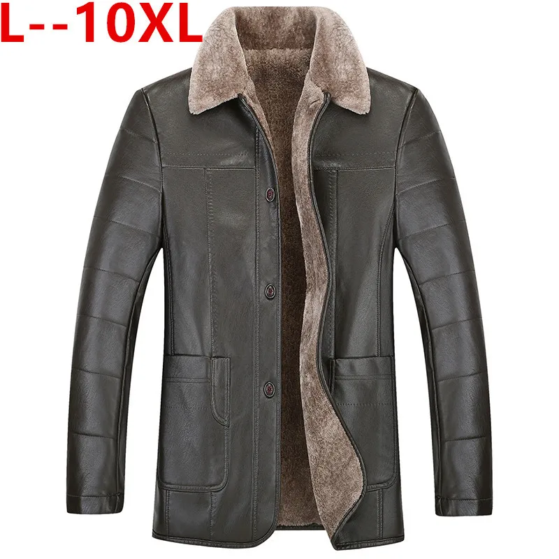 2 Большие размеры 10XL 8XL 6X Мужская натуральная куртка зимняя из искусственного меха овчина пальто для мужчин куртка с отложным воротником натуральная кожаная куртка - Цвет: 2