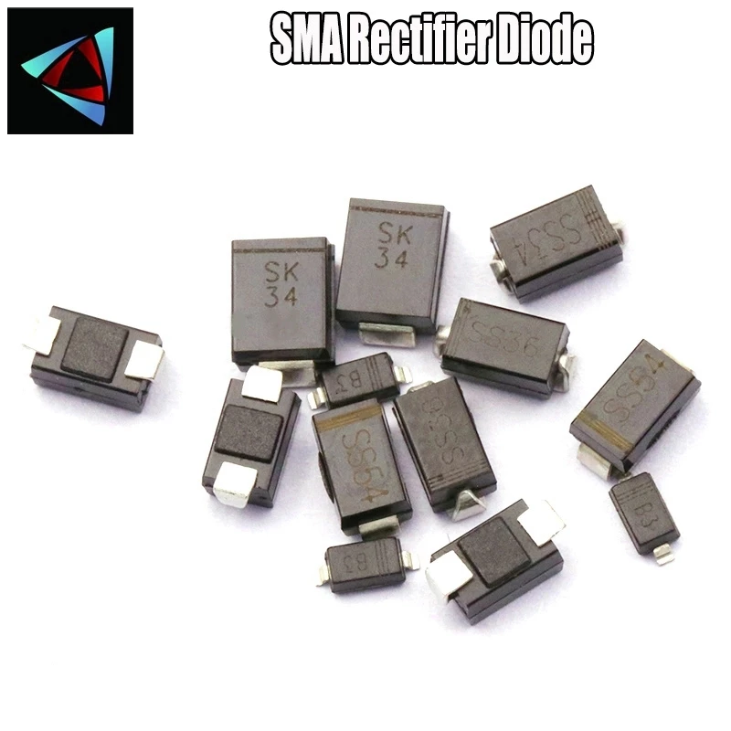 100 шт. SMA выпрямительный диод 1N5819 SS14 1N5822 SS34 SR160 SS16 1N5817 SS12 SR1100 SS110 SR360 SS36 SR240 SS24 SR2100 SS210