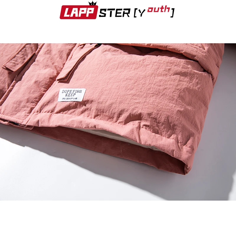 LAPPSTER-Молодежные мужские китайские зимние парки в стиле Харадзюку, мужское пальто-пузырь, Мужская ветровка в стиле хип-хоп, корейские куртки с капюшоном в стиле хип-хоп