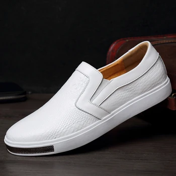 

Retro Mens Slip on Shoes Fashion Leather Loafers Spring Autumn Non-Slip Flats Male Breathable Light Driving Shoes Lofer Shoe Man