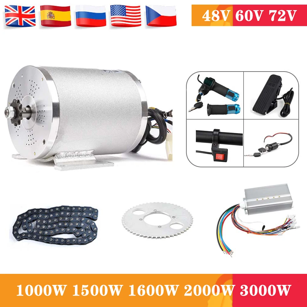 Electric Scooter Motor Kit for Skateboard 2000W 3000W 48V-72V Go kart kit Ebike Controller 50A | Спорт и развлечения