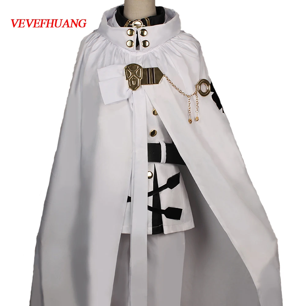 

VEVEFHUANG High Quality Anime Seraph Of The End Owari no Seraph Mikaela Hyakuya Cosplay Costume Full Set Uniform Cloak Ball Part