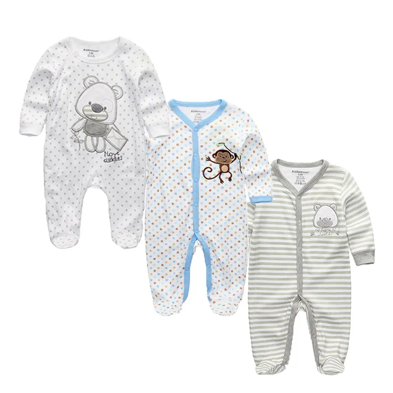 3 шт./партия, одежда для девочки с длинными рукавами, Roupa de bebes, одежда для маленьких мальчиков, комплекты одежды для малышей с единорогом, комбинезоны для новорожденных, хлопок, 0-12 месяцев - Цвет: R07